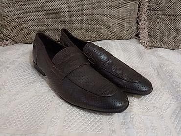 Мырзалардын бут кийими: Эркектердин туфлиси, 44, Колдонулган, түсү - Күрөң, Акылуу жеткирүү, Өзү алып кетүү — 1