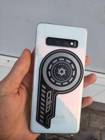 galaxy fold: Samsung Galaxy S10, Б/у, 128 ГБ, цвет - Белый, 2 SIM — 1