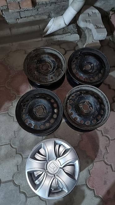 Железные Диски R 15 Honda, Комплект, отверстий - 4, Б/у