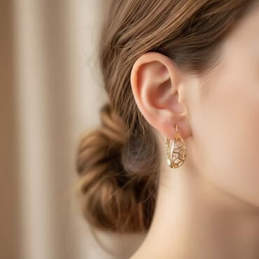 Серьги, Проба 585, Без вставки, Женские, Винтажный стиль