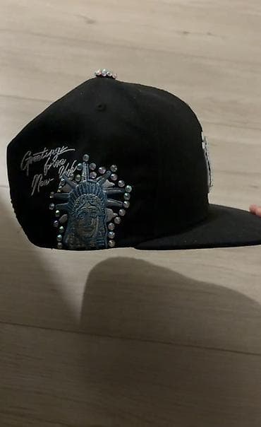 нью ерк: Кепка, Бейсболка, New York Yankees, Козырек: Прямой, Со стразами — 3