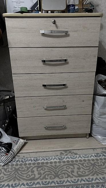 Другая мебель: Комод для одежды, Без зеркала, ЛДСП, цвет - Серый, Самовывоз — 1