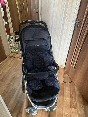 Балдар электр унаалары: Прогулочная коляска Babyton Cosmo Navy Blue E50 - Маневренная и — 2