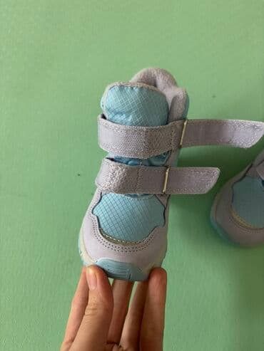 скандия обувь детская зимняя: Детские зимние сапожки/ботинки, голубые с розовым - Мембрана: WATER — 3