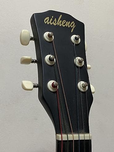 Музыкалык аспаптар: Акустическая гитара Aisheng, корпус dreadnought с вырезом (cutaway) — 3