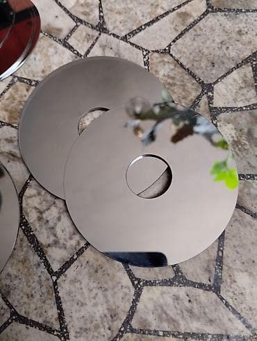 silver kitchen: Комплект зеркальных дисков-крышек из нержавеющей стали с центральным — 5