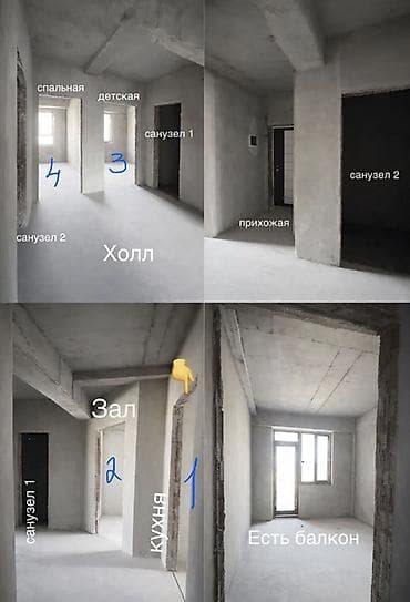 Продажа квартир: 3 комнаты, 77 м², Элитка, 5 этаж, Готовая ПСО (под самоотделку) — 3