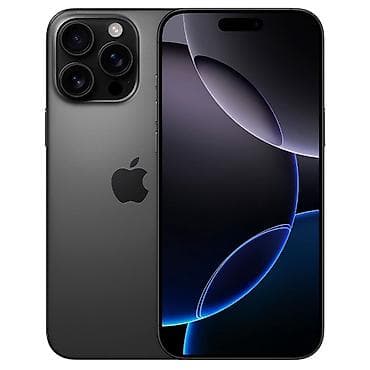 Уюлдук телефондор жана аксессуарлар: IPhone 16 Pro Max, Колдонулган, 256 ГБ, Кара, Коргоочу айнек, Кабель, Куту, 94 % — 1