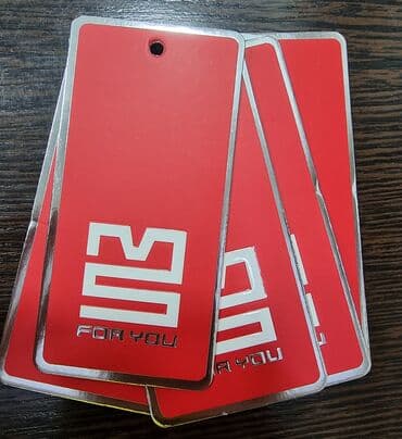 печать термонаклеек: Бирки Одежда Ярлык Одежда На заказ с Вашим логотипом Разработка — 1