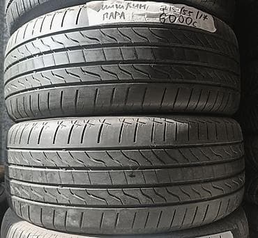 Шины 215 / 55 / R 17, Лето, Б/у, Пара, Легковые, Корея, Michelin