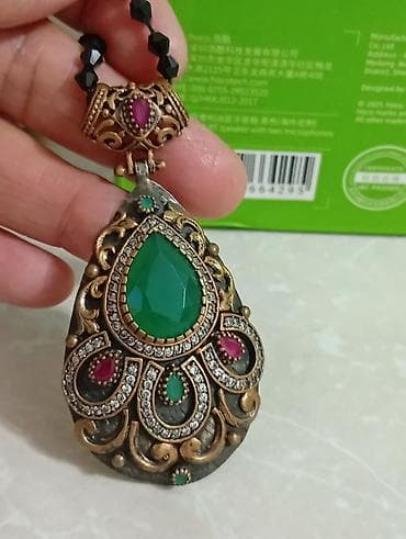 секс форма: Крупное этническое украшение — подвеска на бусах - Подвеска-капля с — 5