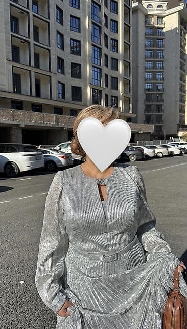 Вечернее платье, А-силуэт, Длинная модель, С рукавами, L, XL