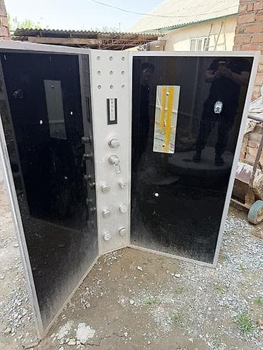 кедровый баня: Душевая кабина Полукруглая, Покрытие: Тонированное — 2