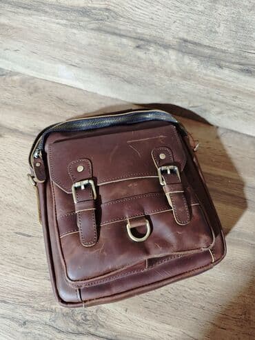 барсетка мужская кожаная ручной работы: Барсетка, Материал: Натуральная кожа, Новый — 1