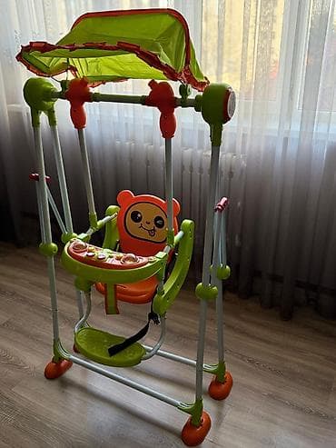 Детские качели: Детские напольные качели с тентом Цена окончательная 2000 сом - Тип — 3