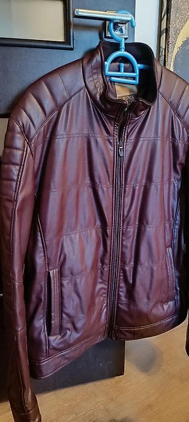 l размер мужской одежды: Кожаная куртка, Классическая модель, Экокожа, С утеплителем, 3XL — 1