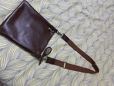 барсетки цена: Сумка через плечо из коричневой натуральной кожи. - Формат — 2