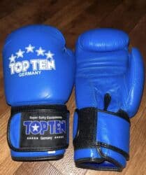 валейболный топ: Боксерские перчатки TOP TEN в синем цвете, предназначенные для — 4