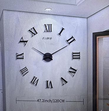 berber mirror second hand: Большие настенные 3D-часы-стикеры (диаметр 120 см / 47.2 inch) - Тип — 1