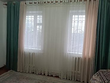 Комплект штор, С вышивкой, Готовое изделие, Б/у, Для спальни