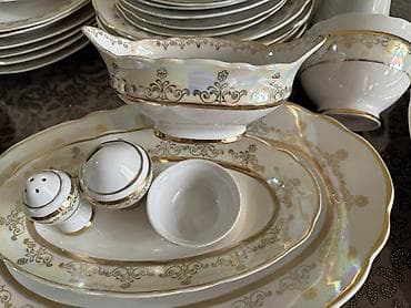 сервиз на 12 персон: Богато и изысканно! Перламутр с позолотой! 😍 Новый столовый сервиз на — 1