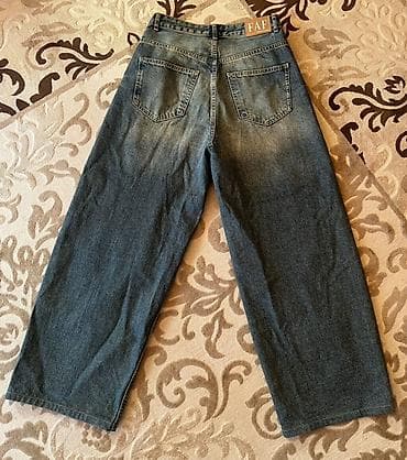 Верхняя одежда: Джинсы, Прямые, Турция, Высокая талия, Вареные, S, M — 2