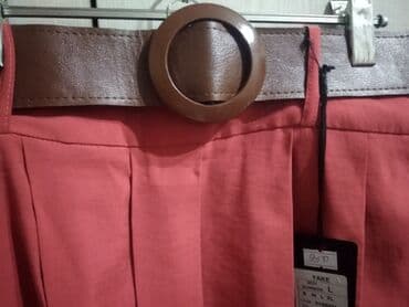 Юбка темно-розовый цвет. Лен.Размер L. Новая. Цена 900 сом
