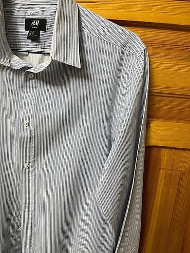 Рубашки: Мужская рубашка H&M Slim Fit - Модель: Slim Fit - Серия: Easy — 3