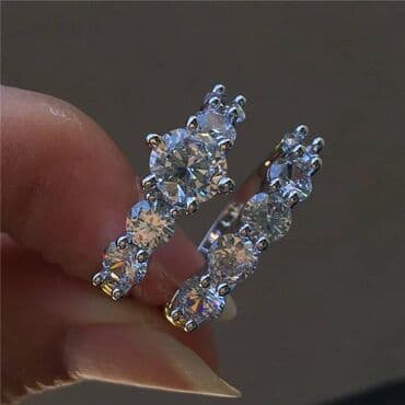 свадебные платья для покрытых: Набор женских колец c цирконом и цветовой кодировкой - 2 шт, S — 4