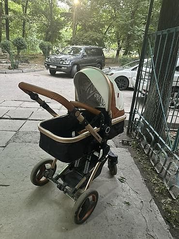 коляска joie: Коляска, Belecoo, цвет - Золотой, Б/у, Самовывоз, Платная доставка — 2