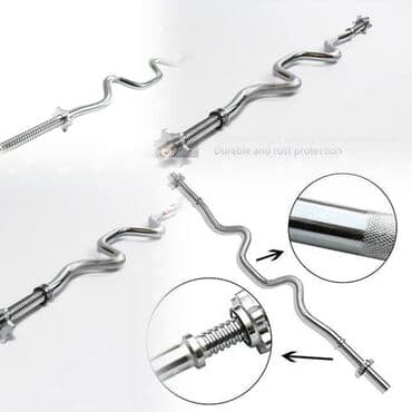 Зимний спорт: Изогнутый гриф EZ для штанги масло практически, гриф стоит без дела — 5