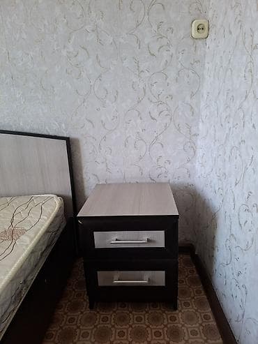 одиночный спальный: Спальный гарнитур, Двуспальная кровать, ДСП, цвет - Коричневый — 7