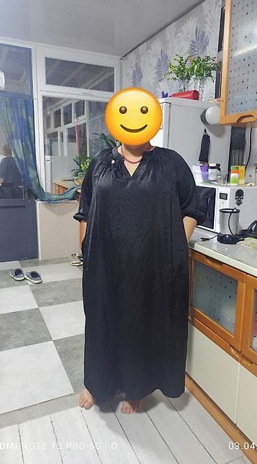 платье бархат: Повседневное платье, Турция, Осень-весна, Длинная модель, Шелк, Оверсайз — 2