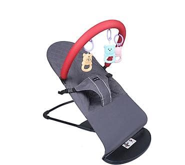 детский шезлонг качелю: Детский шезлонг, Качалка, Железо, цвет - Серый — 1