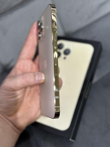 чехол 12 pro max: IPhone 13 Pro Max, Б/у, 256 ГБ, Matte Gold, Коробка, 95 % — 3