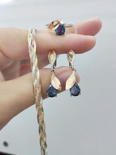 купить свадебное платье недорого: Серебряный Набор+ Браслет Серебро с напылением золото Размеры — 3