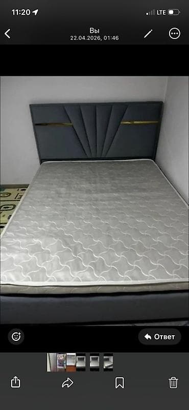 queen: Двуспальная кровать, С матрасом, длина - 200 см — 2