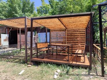 диван из палета: Тапчан 3 x 3 x 2 м, Металл — 8