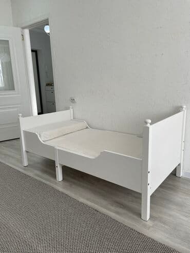 кровать икеа: Детская односпальная кровать, Б/у, Для девочки, Для мальчика, С матрасом, Дерево, Самовывоз — 4