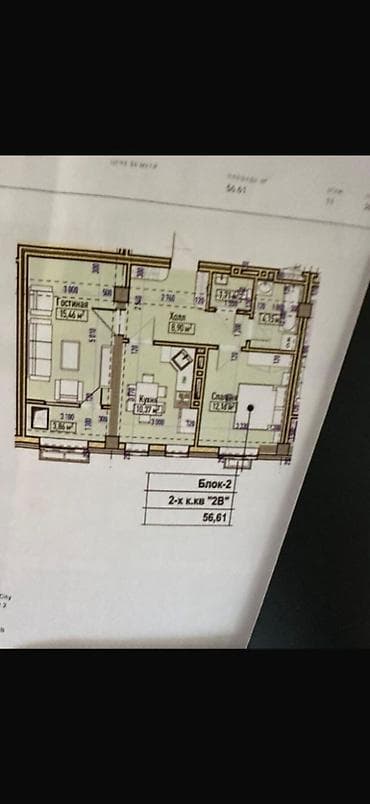 2 бөлмө, 55 м², Технопарк Элитка, 11 кабат, ПСО (өз алдынча бүтүрүү)