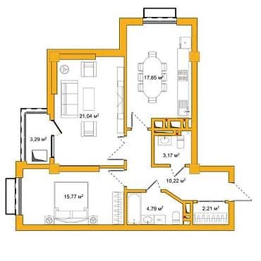erl group: 2 комнаты, 78 м² — 1