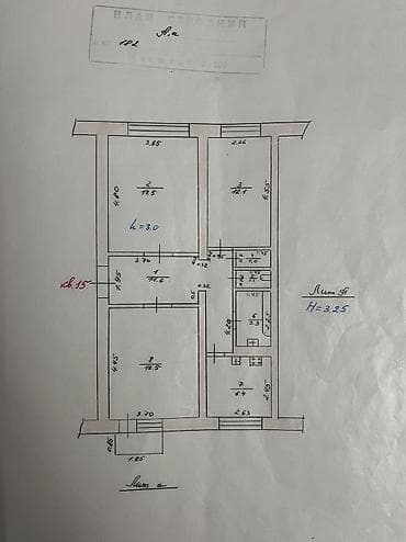 70: 3 комнаты, 70 м², Филармония Сталинка, 3 этаж, Косметический ремонт — 10