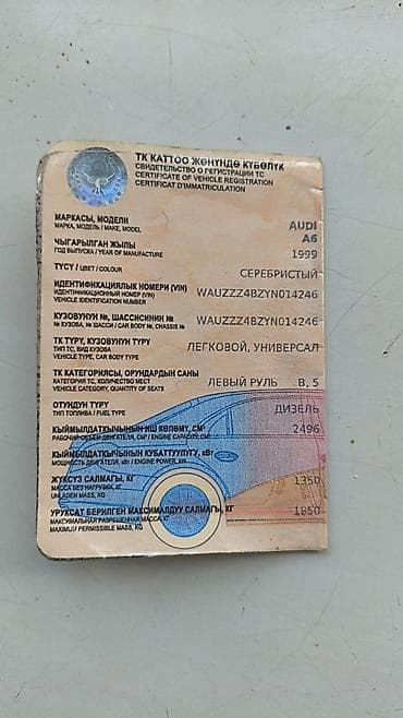 ауди: Audi A6: 1999 г., 2.5 л, Механика, Дизель, Универсал — 6