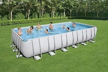 лесница для бассейна: Каркасный бассейн Bestway 56475 Power Steel 732x366x132 см отличается — 1