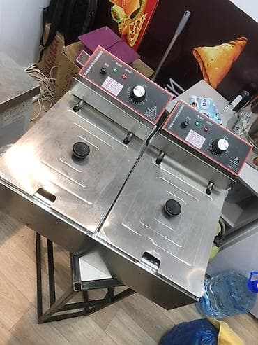 Двухсекционная электрическая фритюрница из нержавеющей стали - — 1
