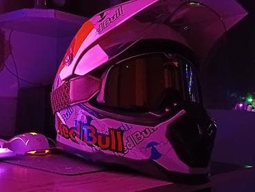 сары булун: Мотокроссовый/эндуро шлем с козырьком и очками - Тип: полноразмерный — 2