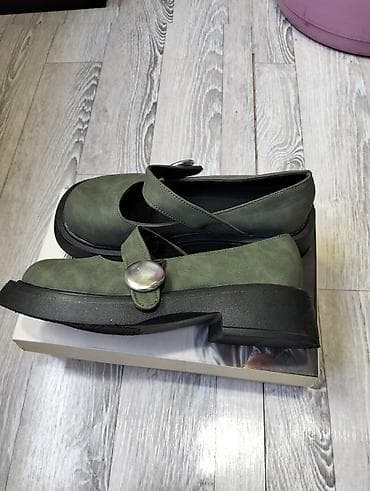 туфли мери джейн: Балетки Mary Jane в стиле casual - Цвет: оливковый (матовый, с легкой — 3