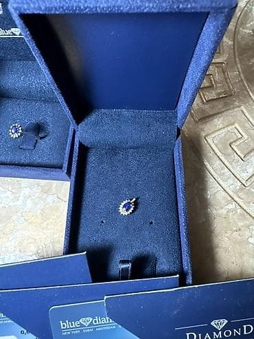 сапфит: Ювелирный комплект Blue Diamond с сапфирами и бриллиантами - Состав — 3