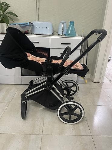 Коляскалар: Балдар арабасы, Cybex, түсү - Кара, Колдонулган, Өзү алып кетүү — 4