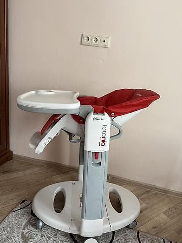 автолюлька joie: Стульчик для кормления, Peg perego, Пластик, Трансформер, цвет - Красный — 2